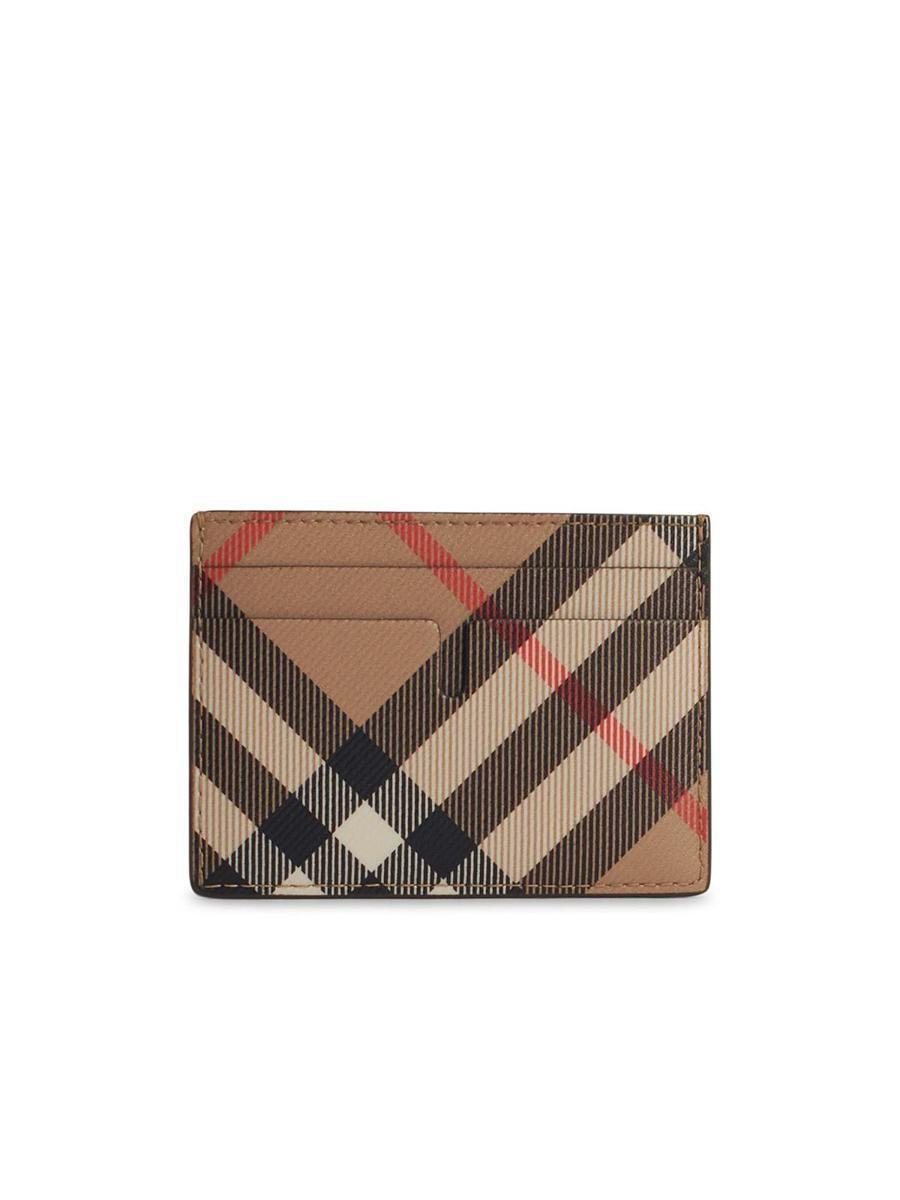 BURBERRY 'sandon' Beige Polyurethane Card Holder Product Image