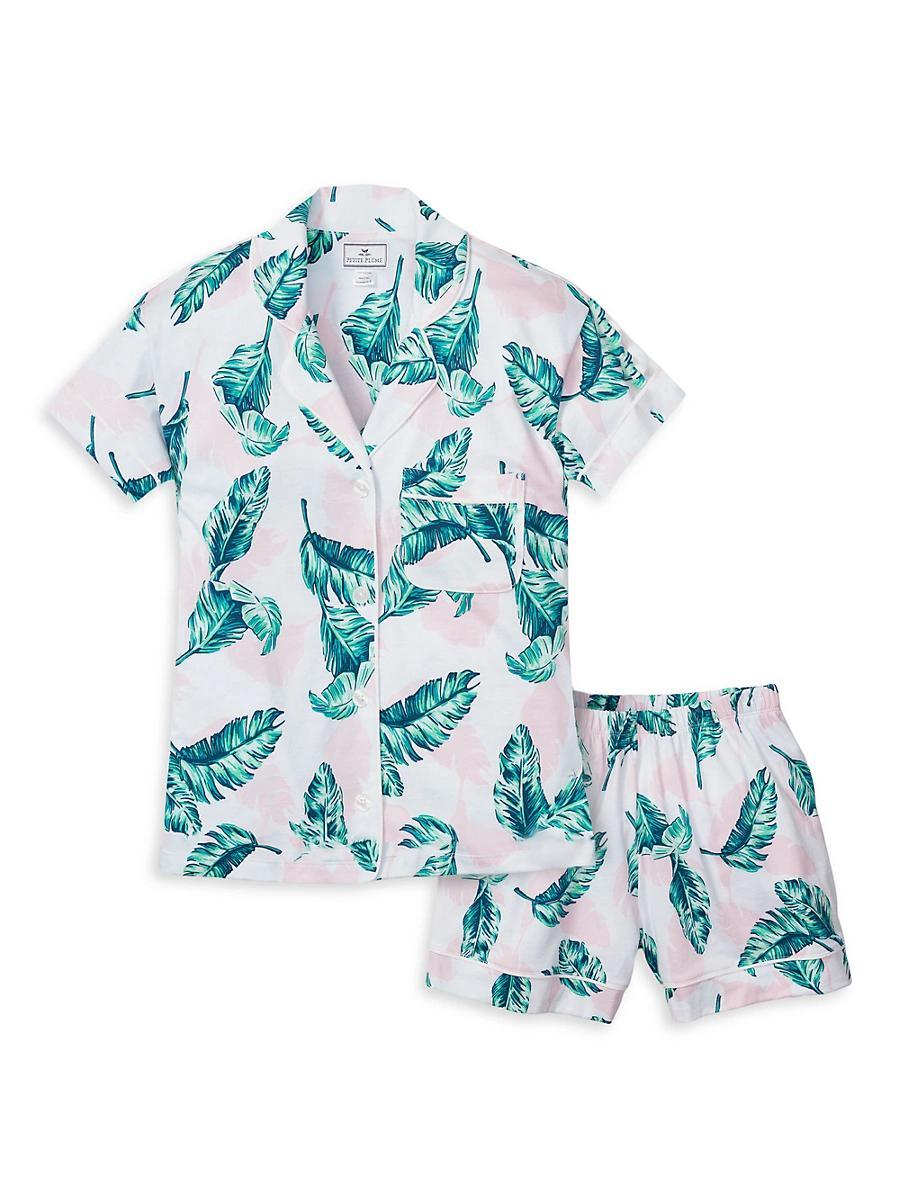 St. Tropez Palm Print 2-Piece Pajama Set Product Image