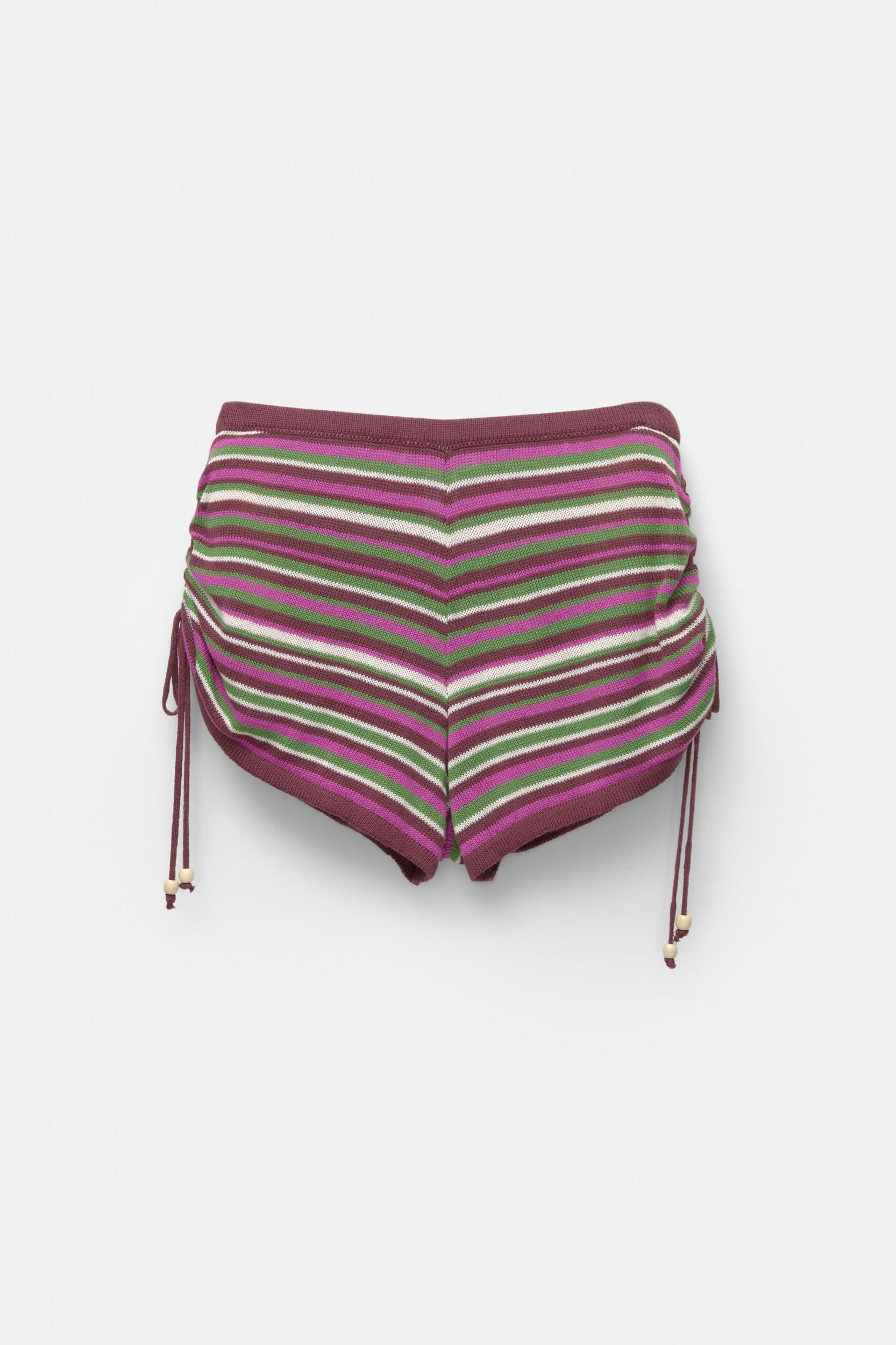 Striped knit shorts Product Image