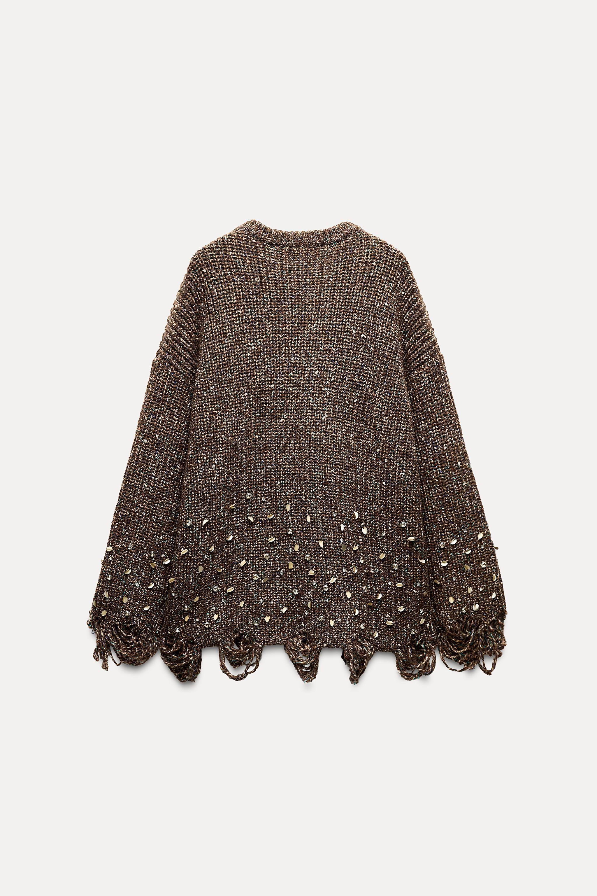 SEQUINED KNIT SWEATER Product Image