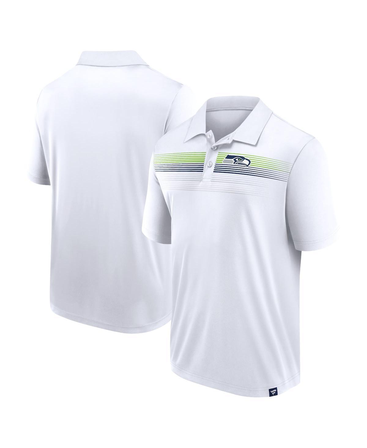 Fanatics Mens Seattle Seahawks Victory for Us Interlock Polo - White Product Image