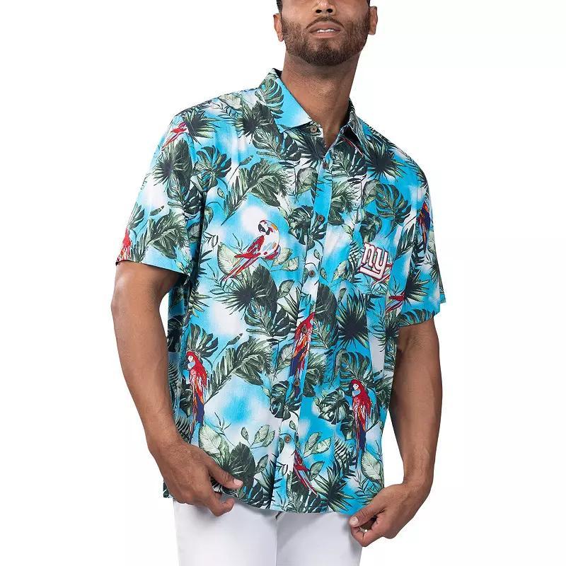 Mens Margaritaville Blue Philadelphia Eagles Jungle Parrot Party Button-Up Shirt Product Image