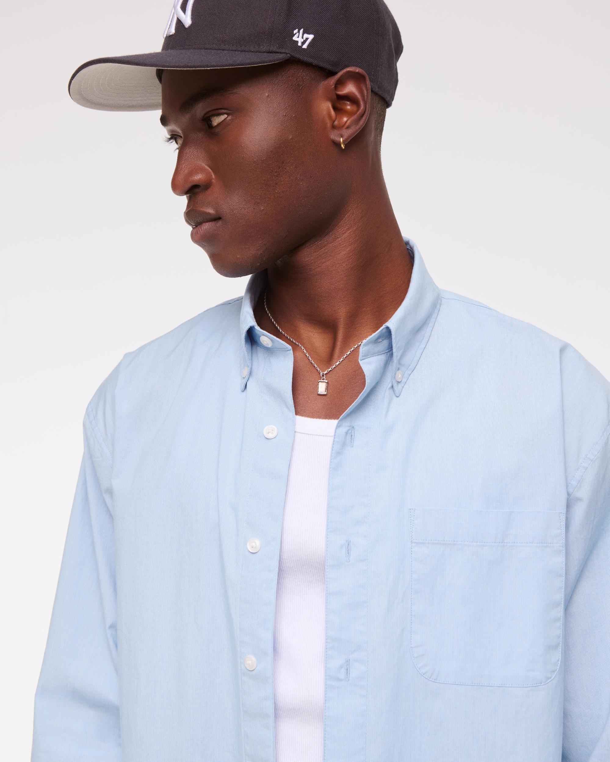 Poplin Button-Up Shirt Product Image
