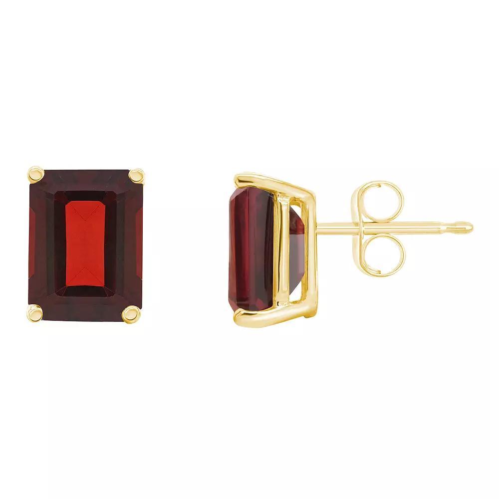 Celebration Gems 14k Gold Emerald Cut Peridot Stud Earrings, Women's, 14k Whgold Product Image