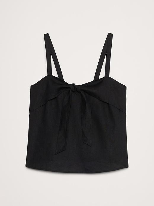 Linen Tie-Front Tank Product Image