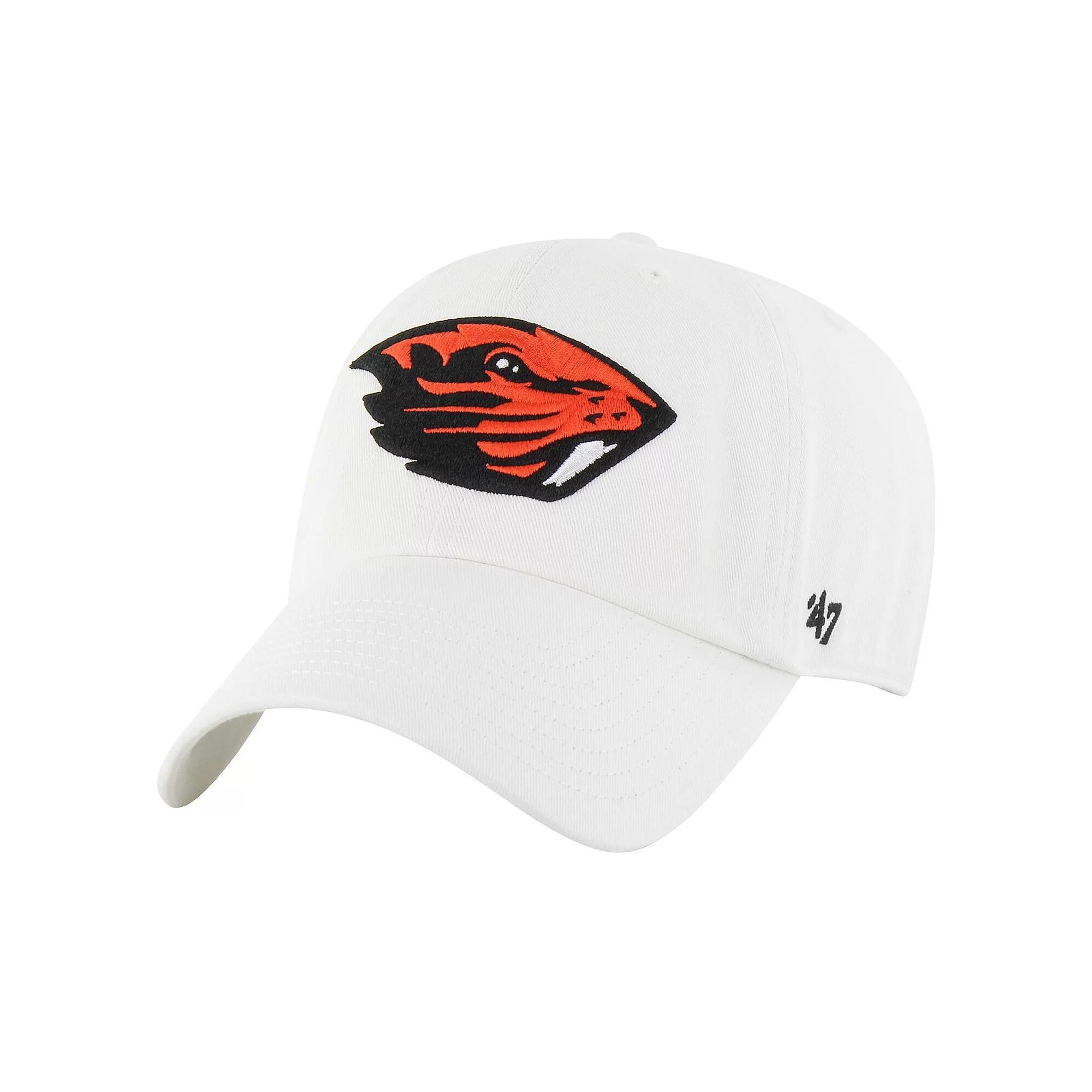 Men's '47 White Oregon State Beavers Clean Up Adjustable Hat Product Image