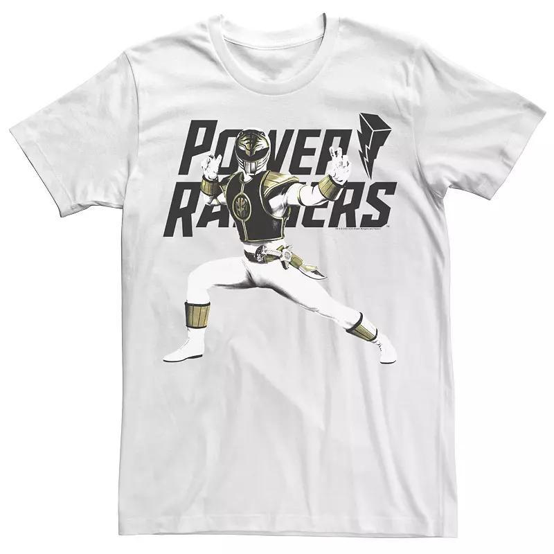 Men's Power Rangers White Ranger Action Pose Tee, Size: 3XL Product Image