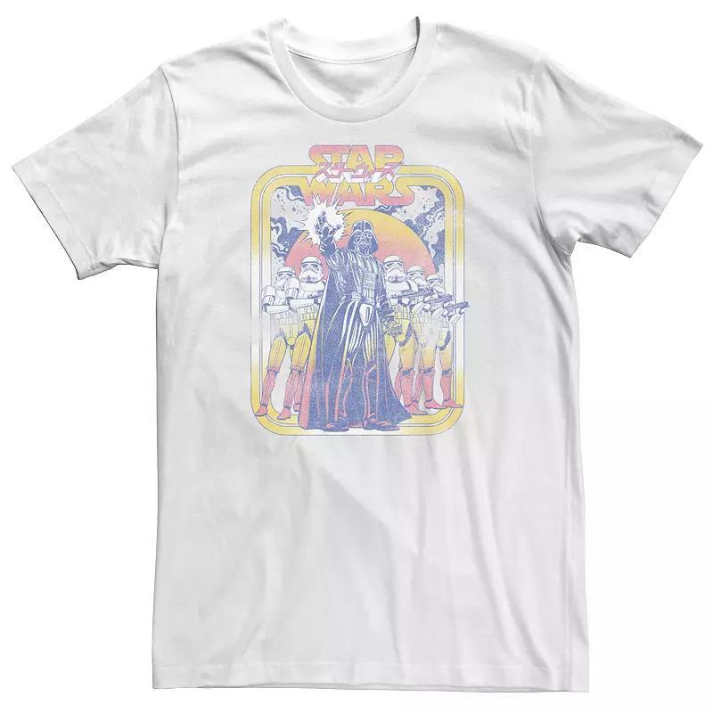 Big & Tall Star Wars Darth Vader Stormtroopers Vintage Pop Cover Tee, Men's, Size: 4XL, White Product Image