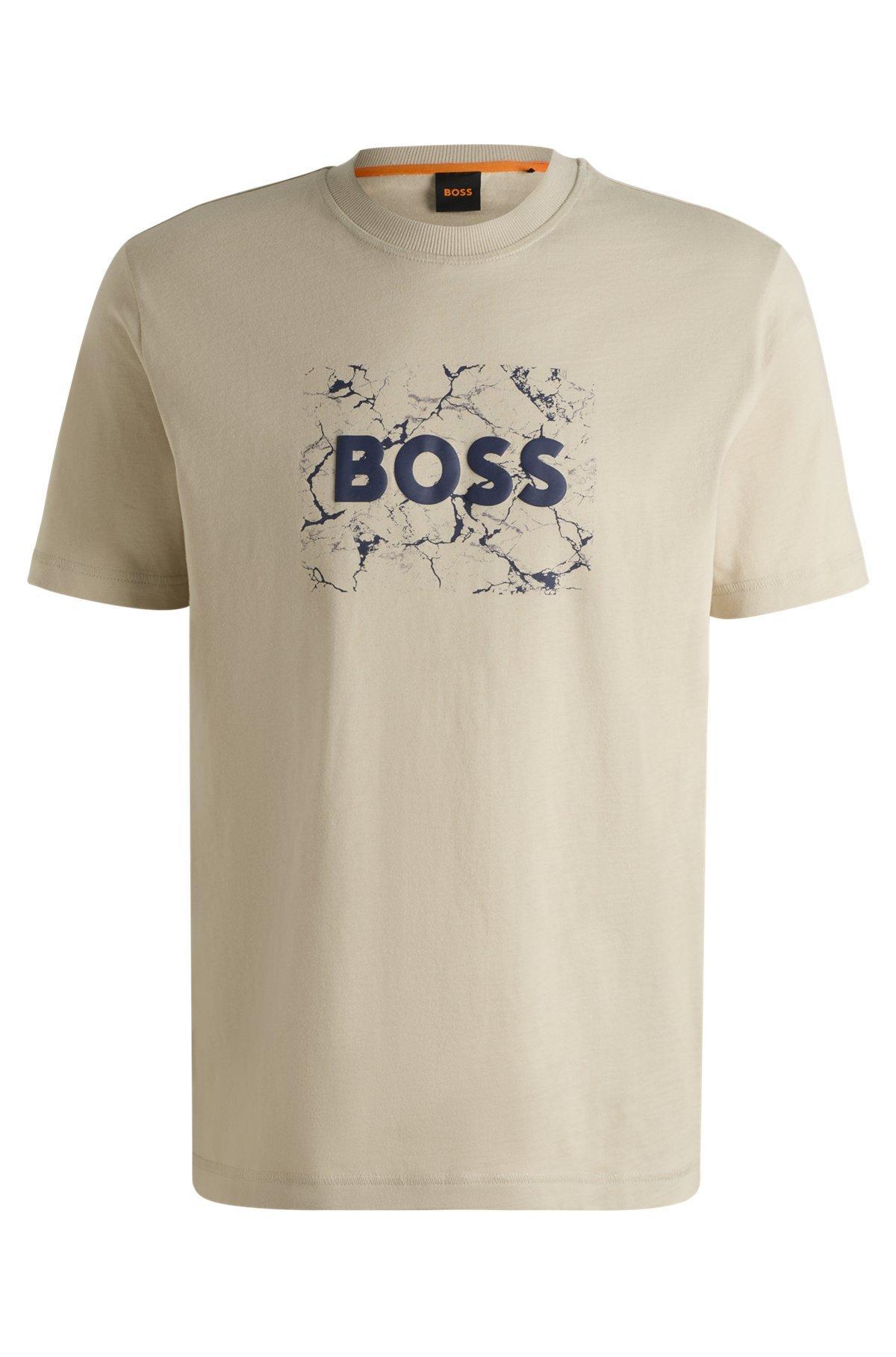 Cotton-jersey T-shirt with logo artwork Product Image