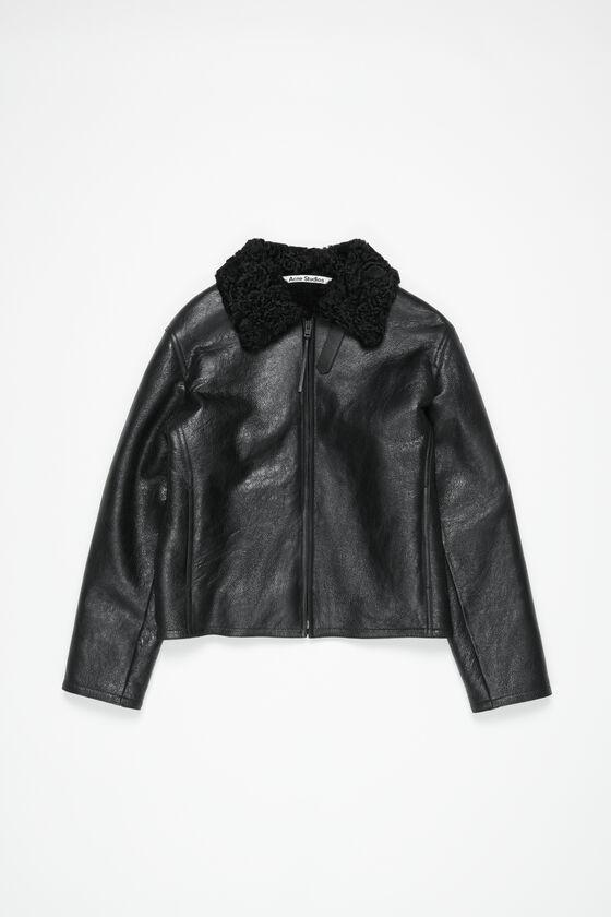 Leather shearling jacket Product Image