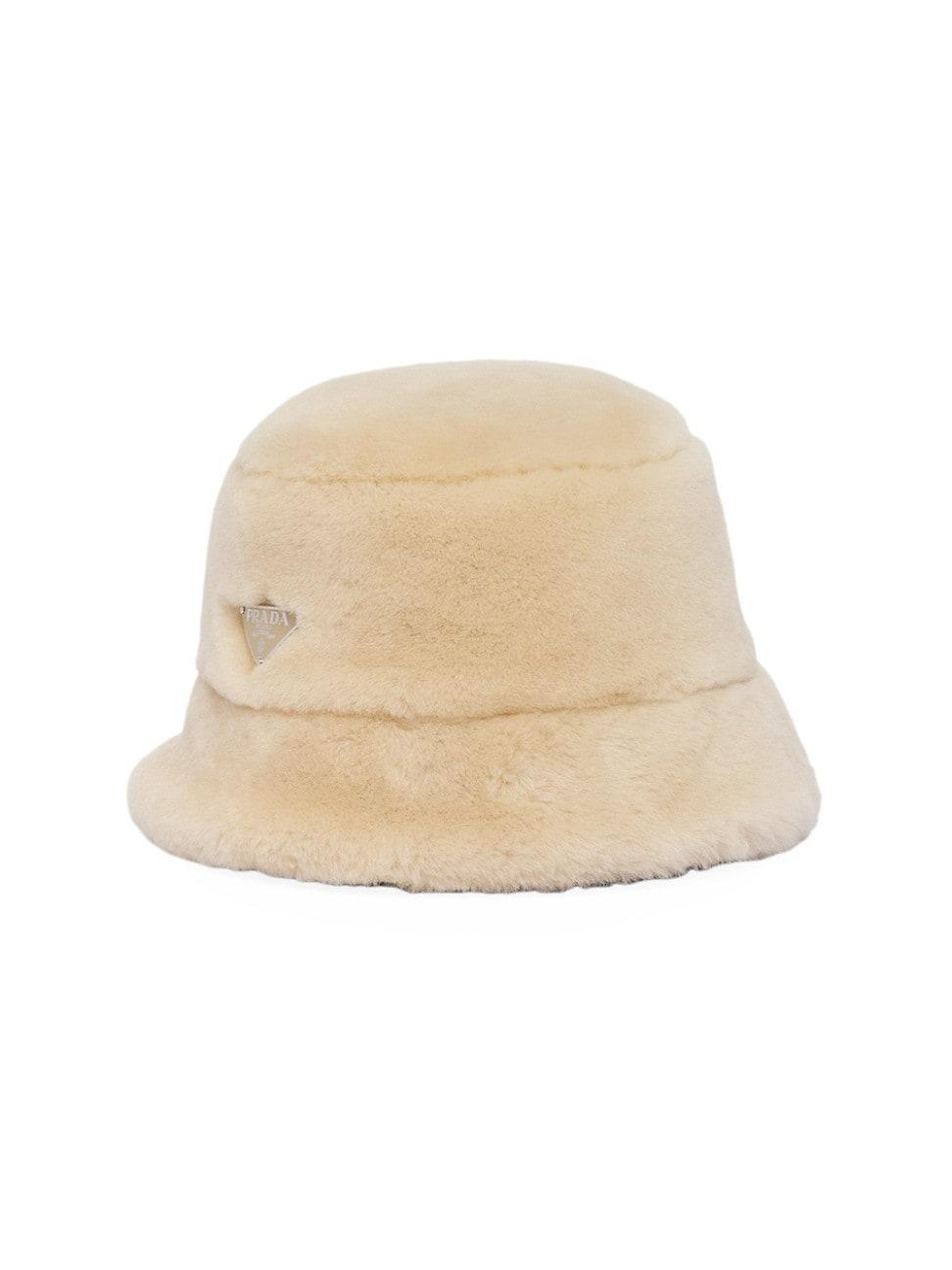 Womens Shearling Bucket Hat Product Image