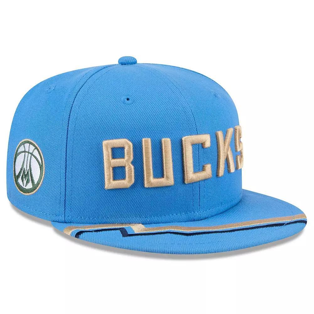 Men's New Era  Blue Milwaukee Bucks 2024/25 City Edition 59FIFTY Fitted Hat, Size: 7 1/8 Product Image