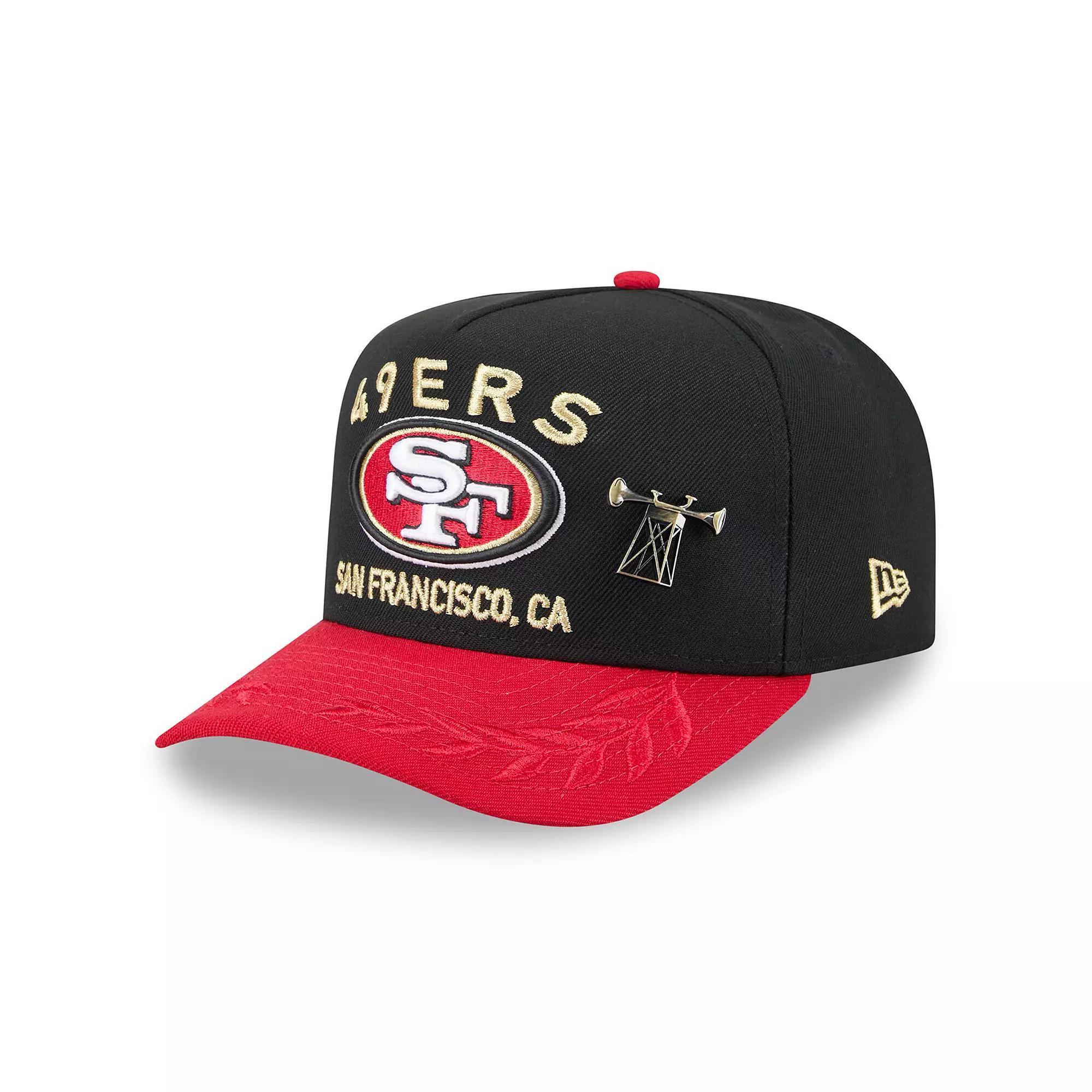 Mens New Era /Scarlet San Francisco 49ers 2025 NFL Draft On Stage A-Frame 59FIFTY Fitted Hat Product Image