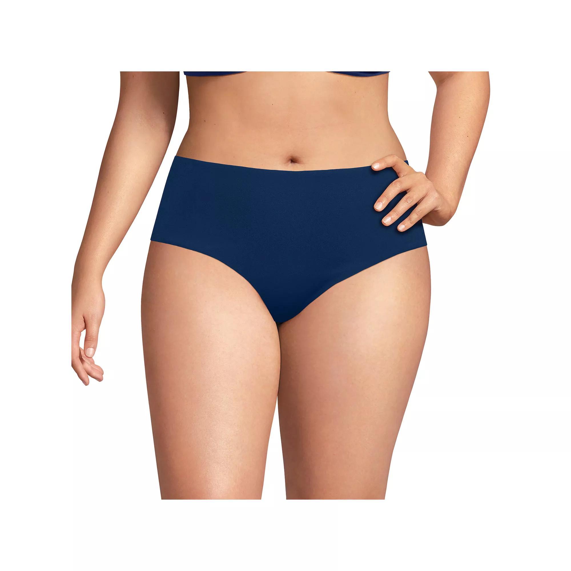 Plus Size Lands' End Classic Bikini Bottoms, Women's, Size: 16 W, Deep  Blue Product Image