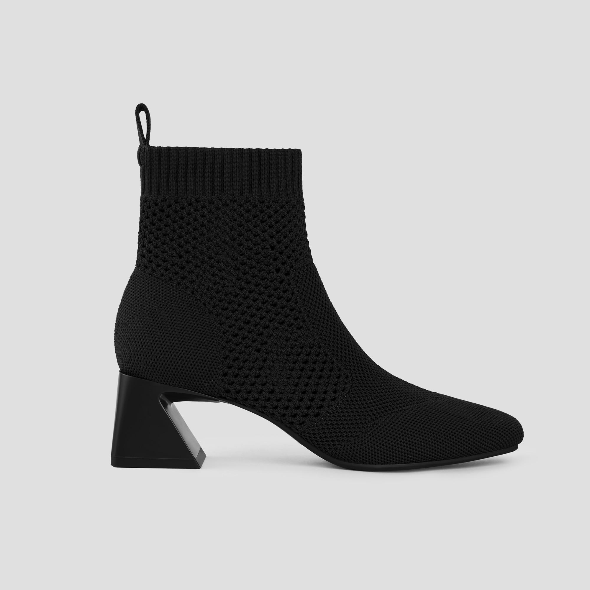 Square-Toe Perforated Heeled Boots (Melissa) Product Image