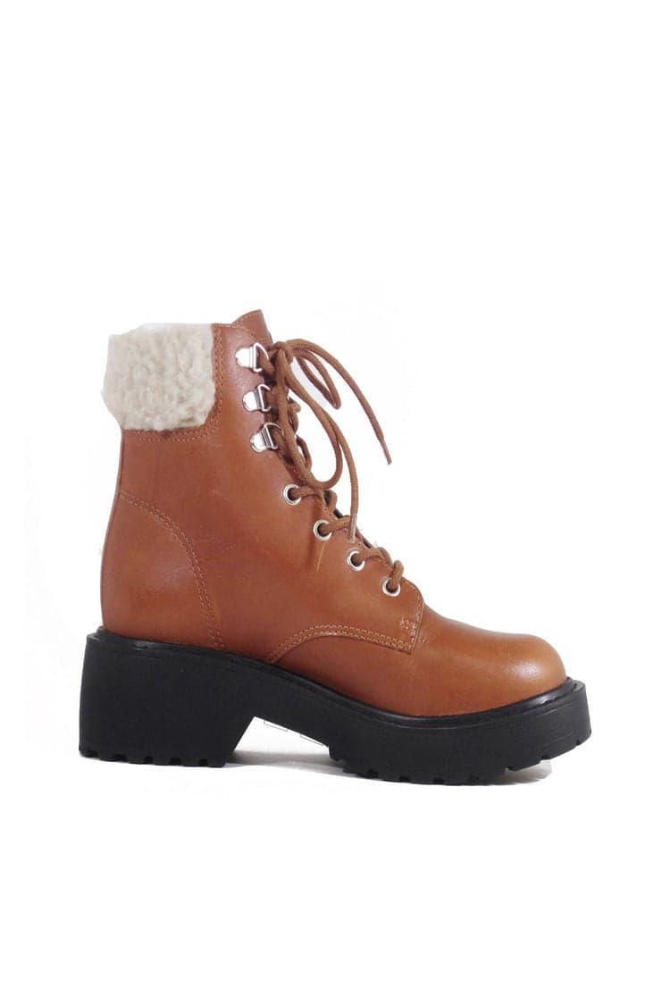 Seal Combat Boots with Shearling Product Image