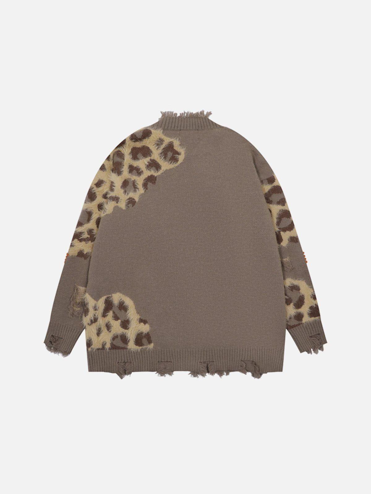 Aelfric Eden Irregular Leopard Print Cardigan Product Image