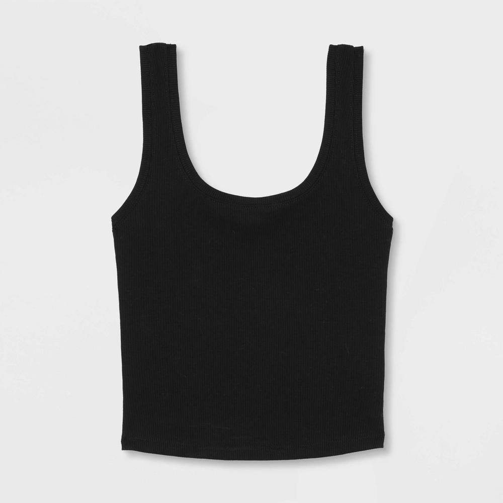 Womens Slim Fit Scoop-Neck Tank Top - Wild Fable Black M Product Image