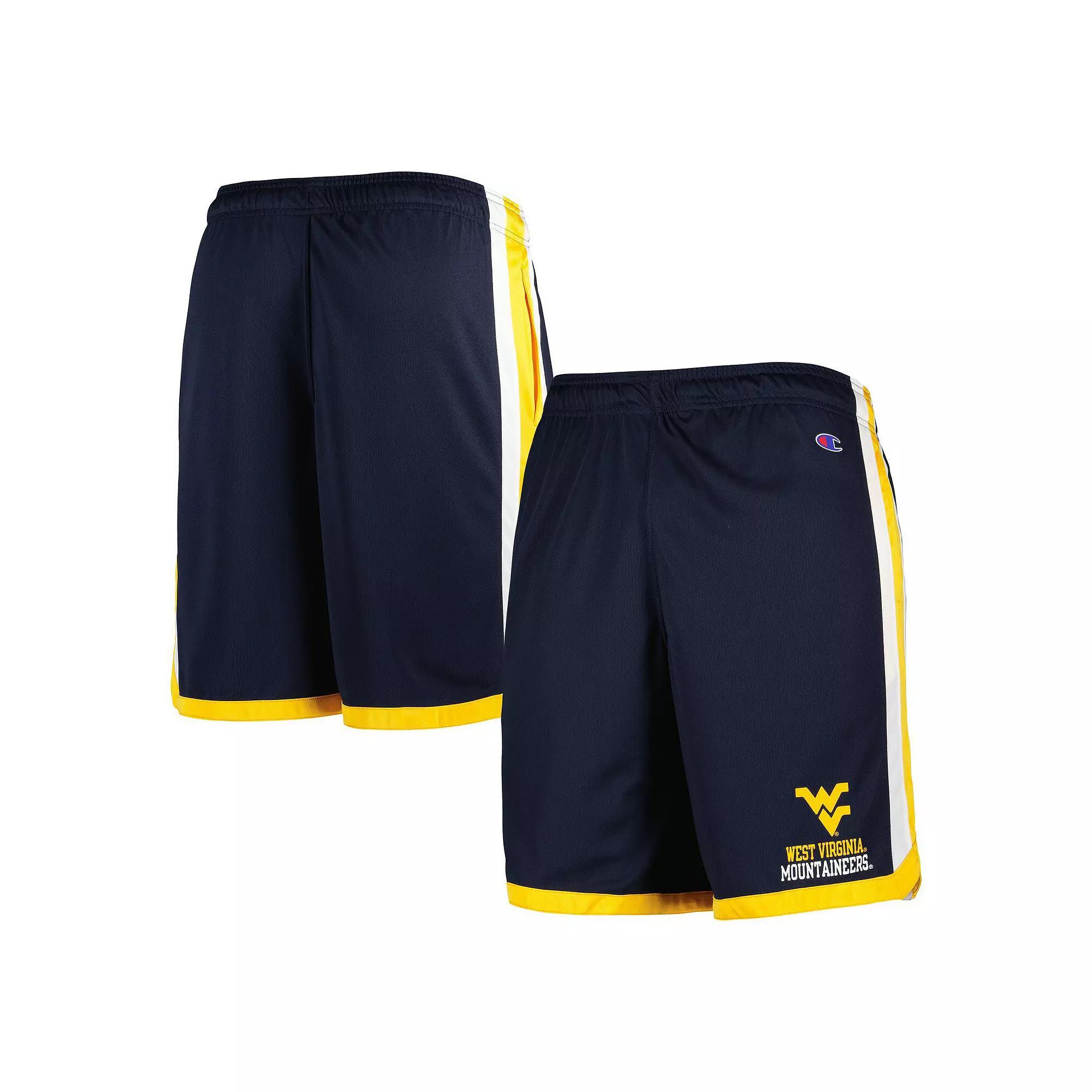 Men's Champion Navy West Virginia Mountaineers Basketball Shorts, Size: Large, Blue Product Image