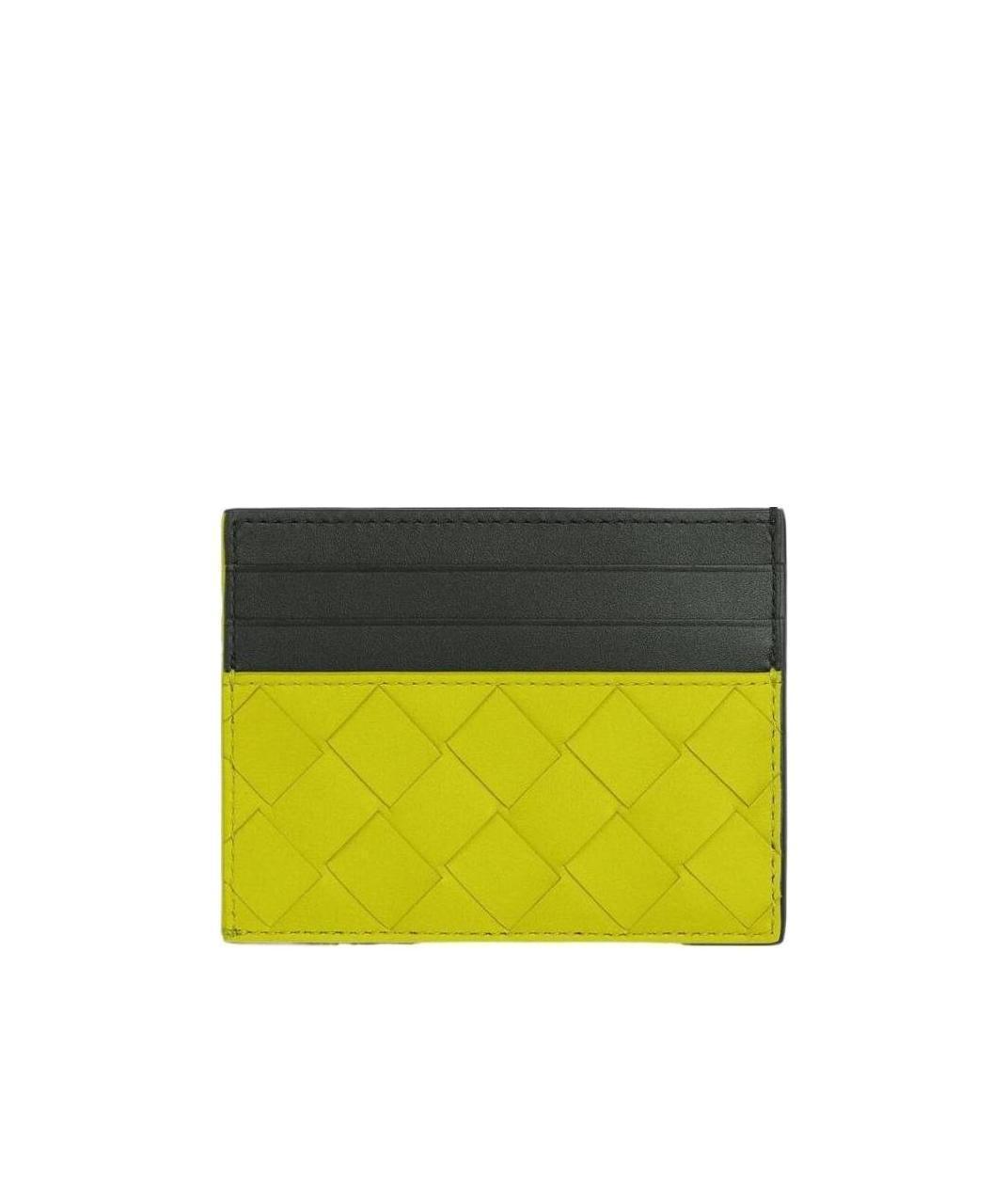 BOTTEGA VENETA Intrecciato Two-tone Cardholder In Yellow Product Image