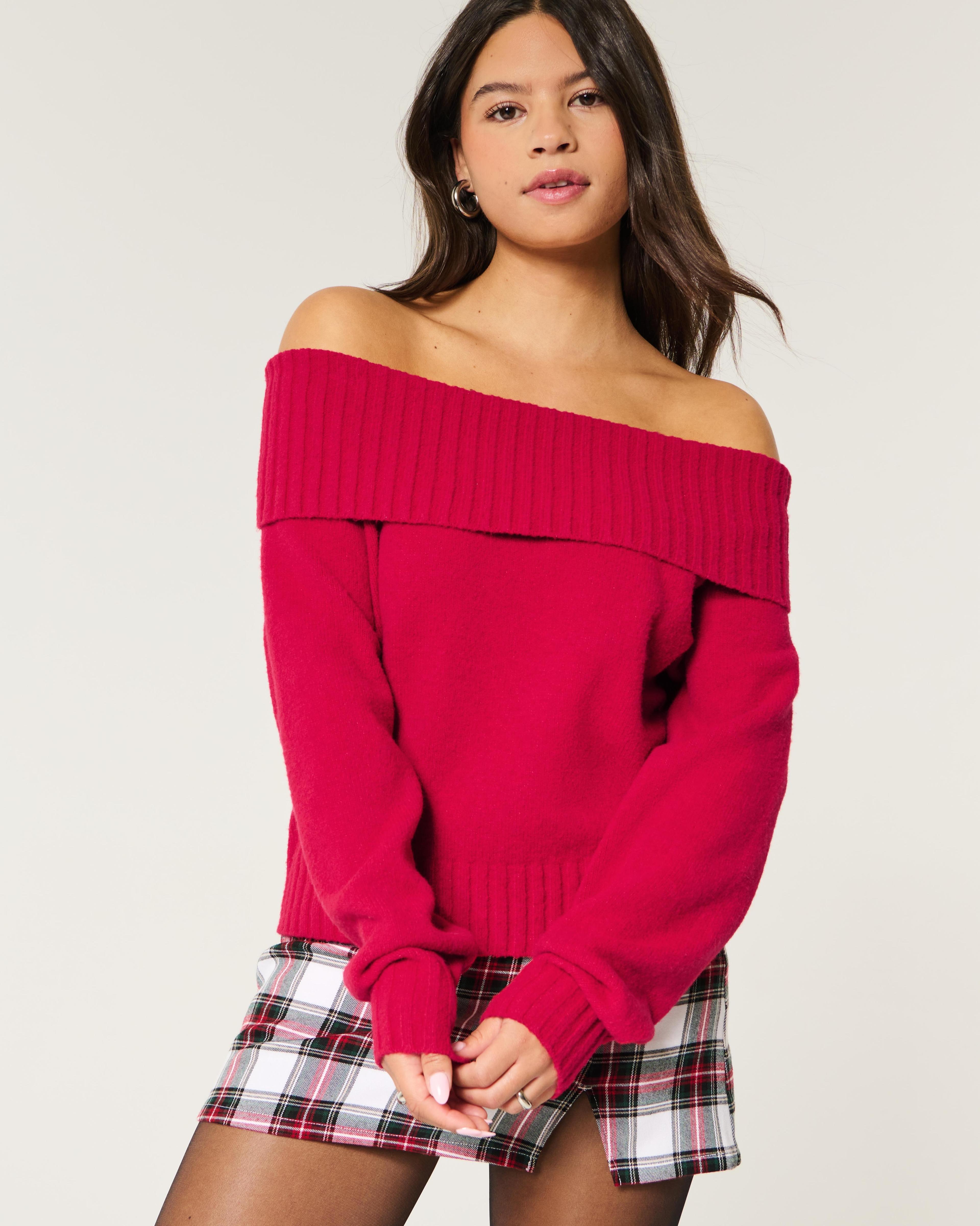 Hollister Comfy Cloud Off-the-Shoulder Sweater Product Image