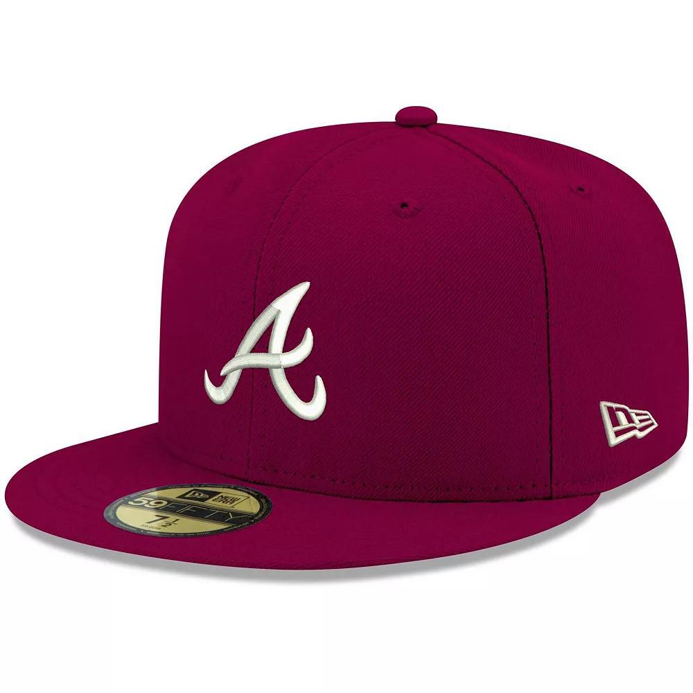 Men's New Era Red Tampa Bay Rays White Logo 59FIFTY Fitted Hat,  Product Image