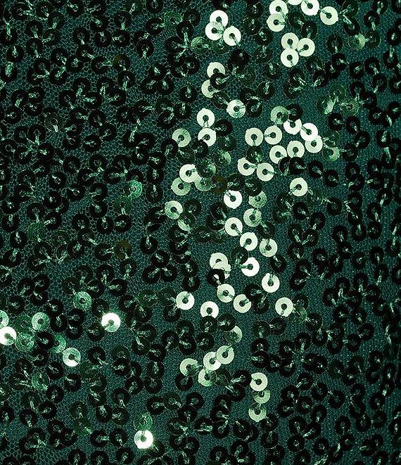 Midnight Doll Sequin One Shoulder Back Detail Long Dress Product Image