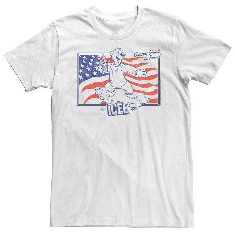 Big & Tall ICEE Coldest Drink In Town American Style Stamp Tee, Men's, Size: 5XL, White Product Image