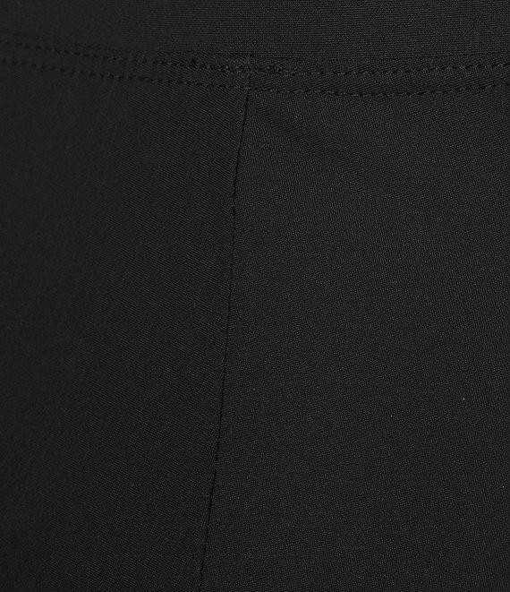 IC Collection Stretch Woven Slim Leg Slit Hem Ankle Pants Product Image