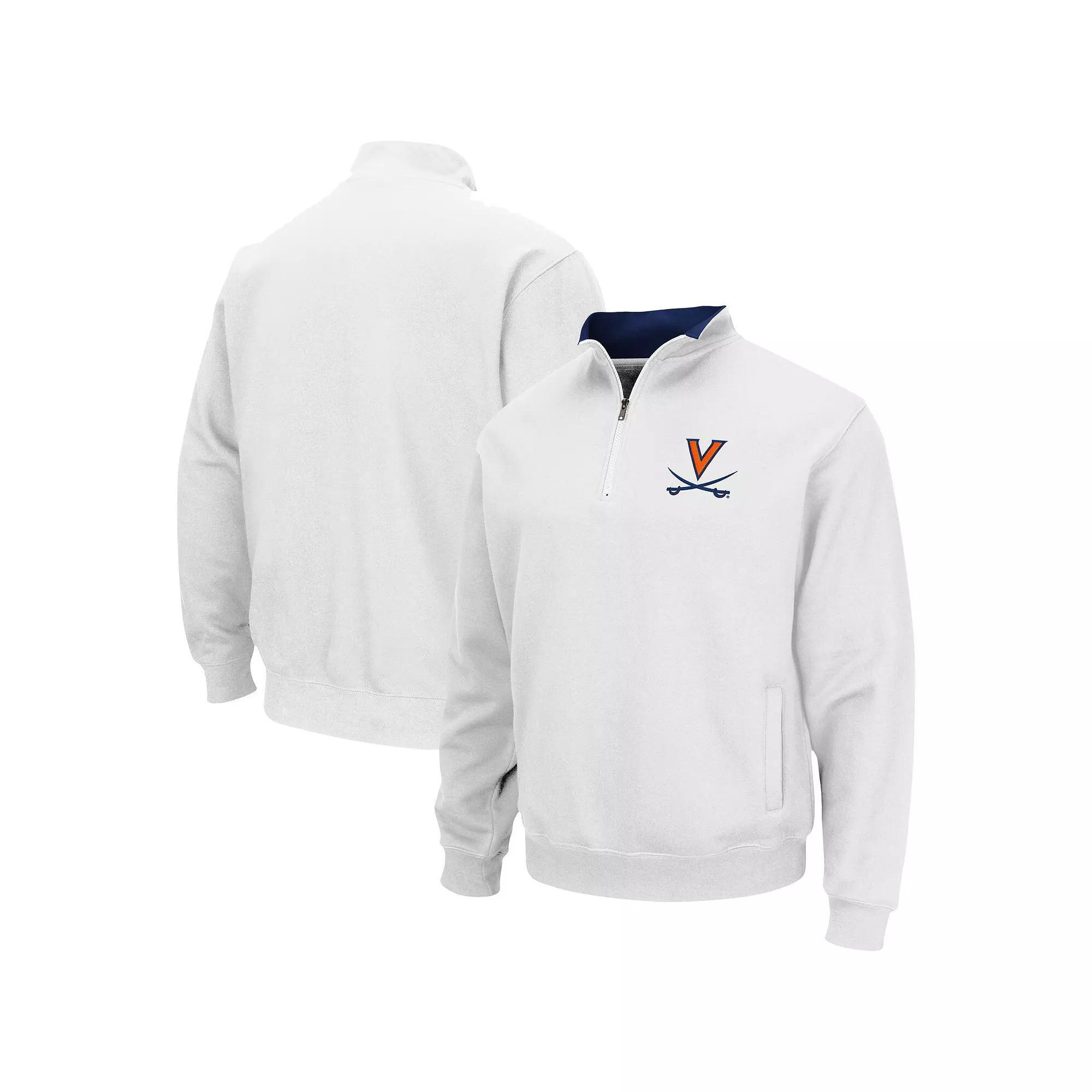 Men's Colosseum White Virginia Cavaliers Tortugas Team Logo Quarter-Zip Jacket, Size: Medium Product Image