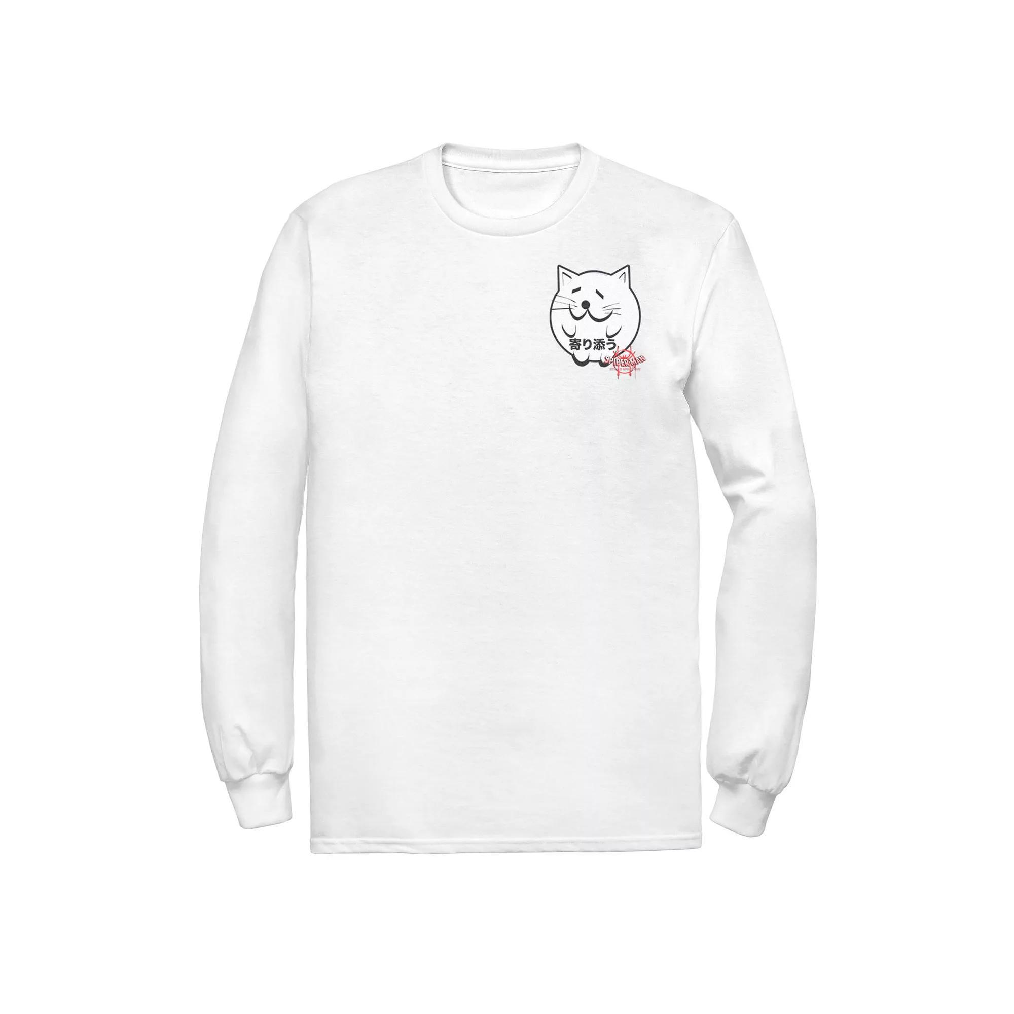 Men's Marvel Spider-Man Spiderverse Cat Sticker Sweatshirt Tee,  Product Image