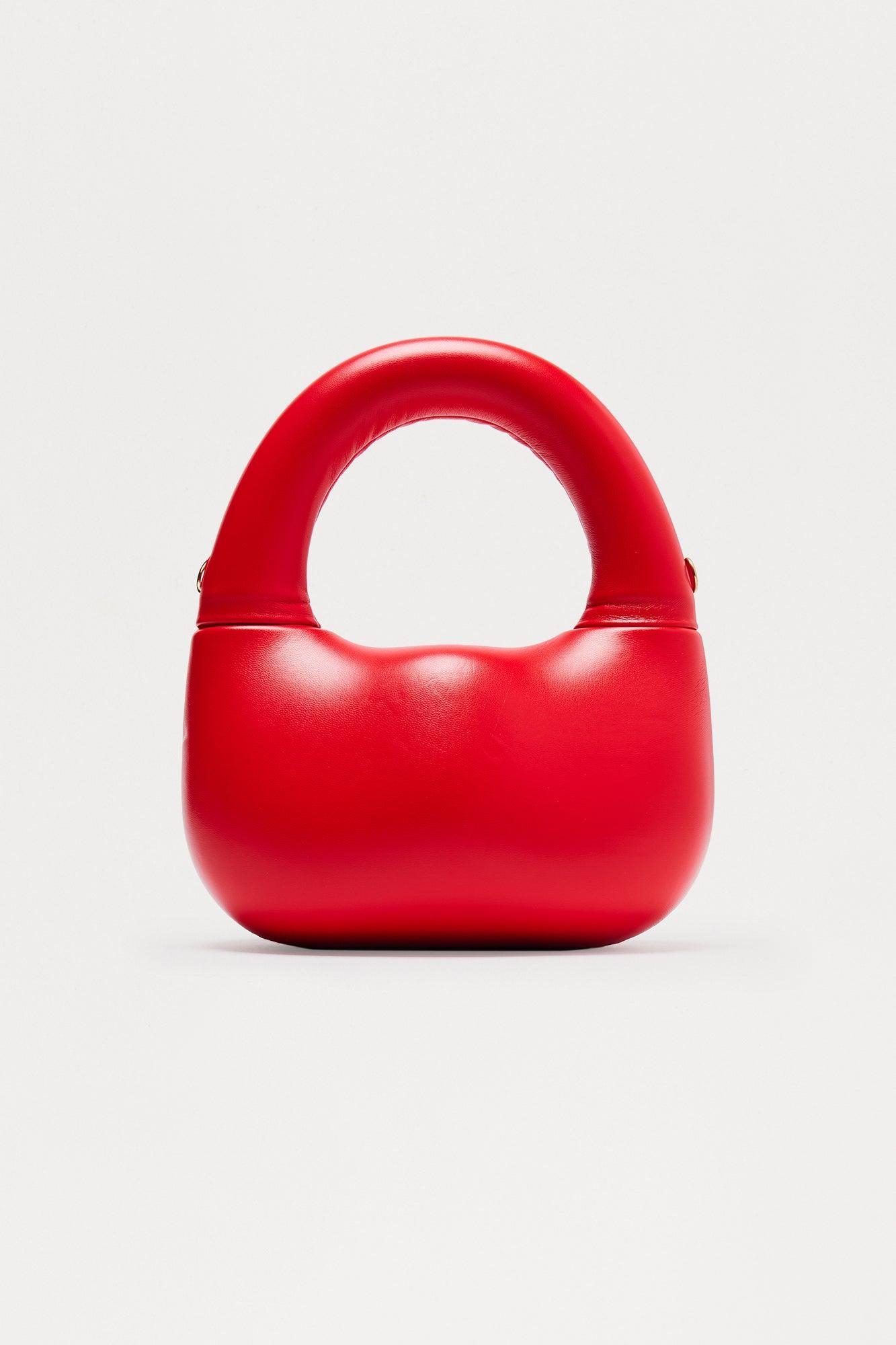 Right Here Faux Leather Clutch - Red Female Product Image