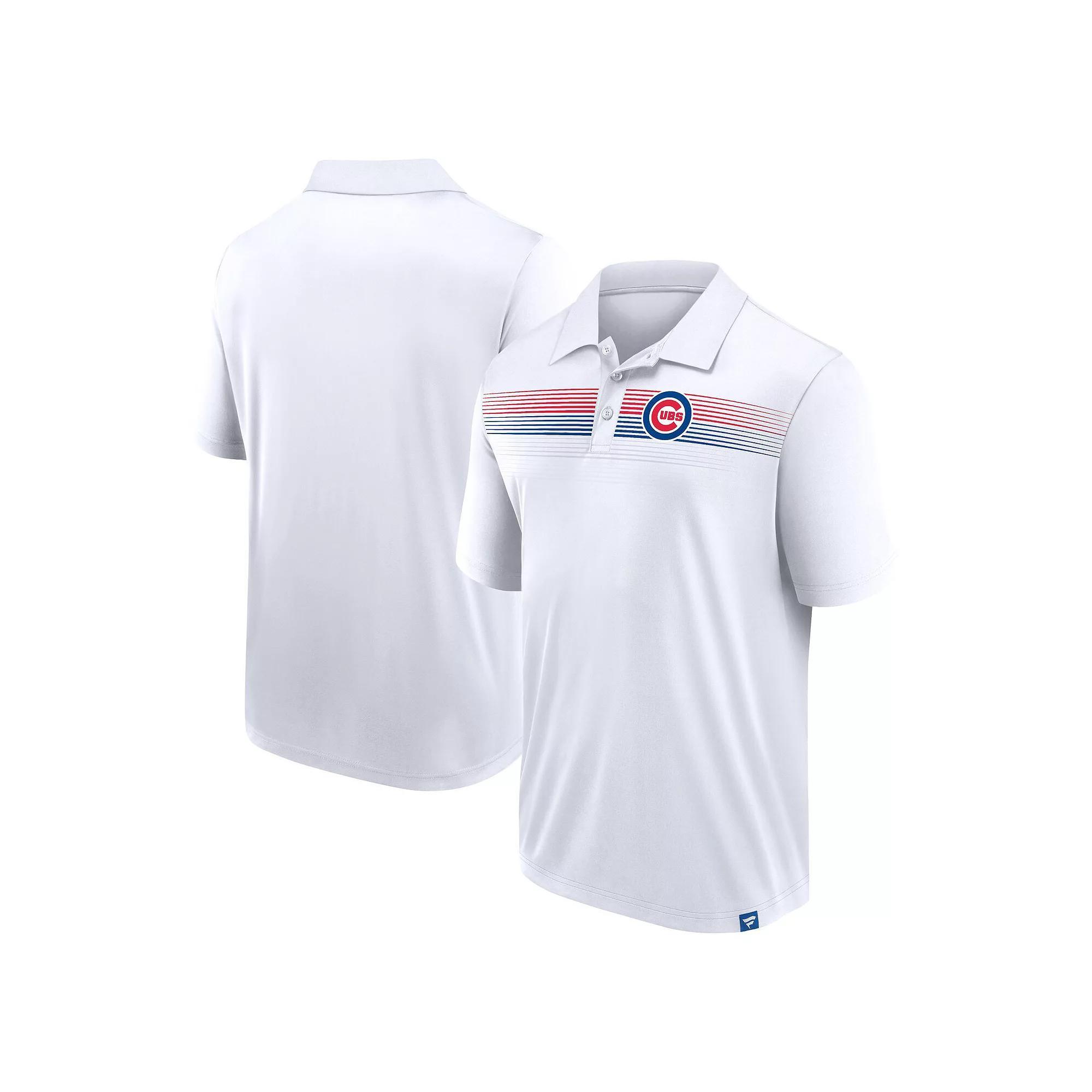 Men's Fanatics Branded White Chicago Cubs Big & Tall Victory For Us Interlock Polo,  Product Image