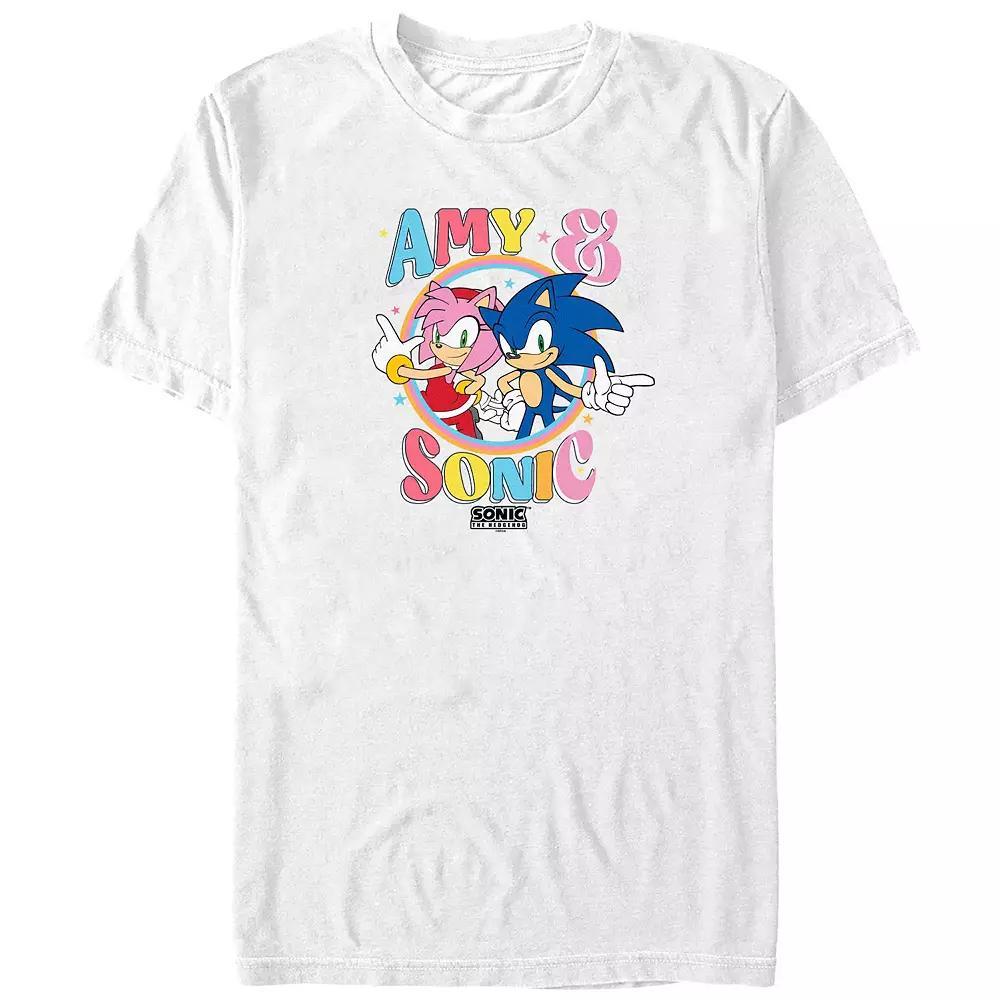 Men's Sonic The Hedgehog Amy And Sonic Graphic Tee,  Product Image