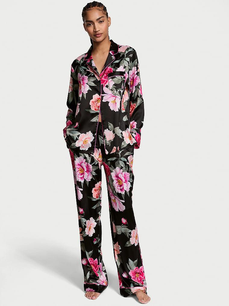 Glazed Satin Short Pajama Set Product Image