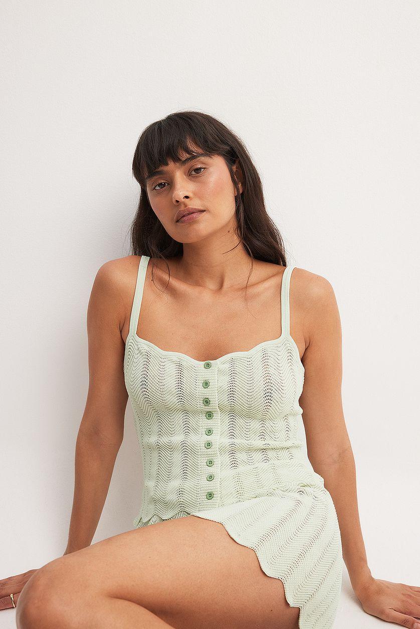 Knitted Swirl Pattern Top Product Image