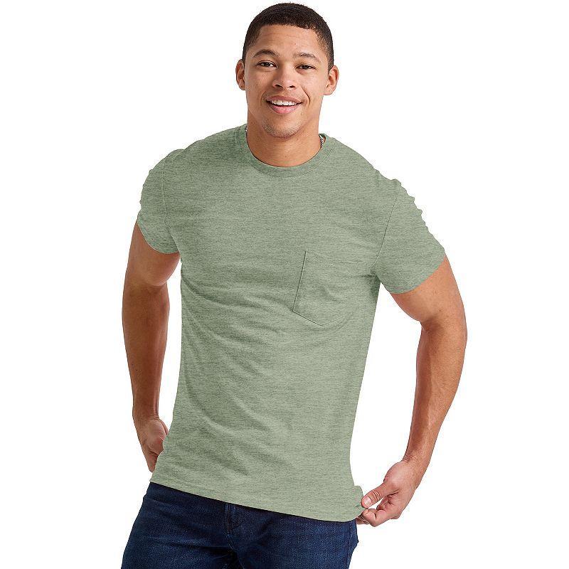 Hanes Originals Mens Tri-Blend Pocket T-Shirt Mint To Be Green Heather S Product Image