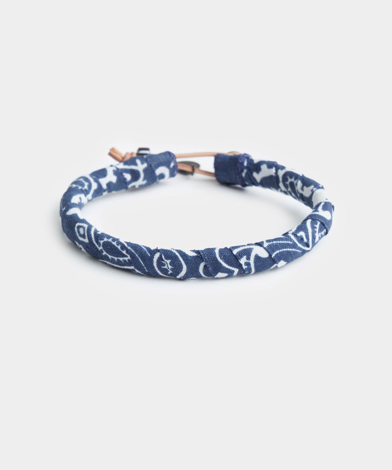 Mikia Bandana Cotton Bracelet in Navy Product Image