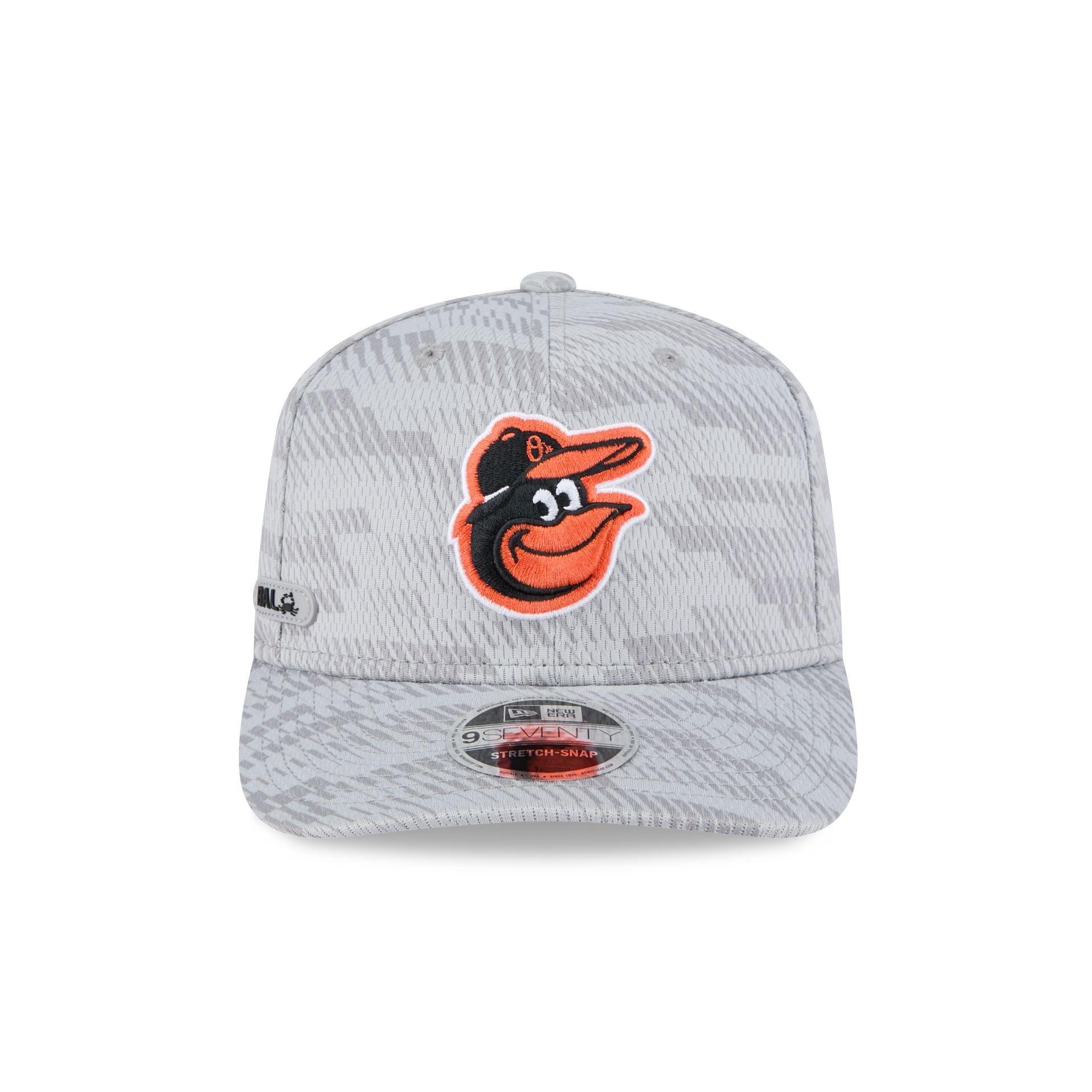 Baltimore Orioles 2025 Clubhouse Gray 9SEVENTY Stretch-Snap Hat Male Product Image