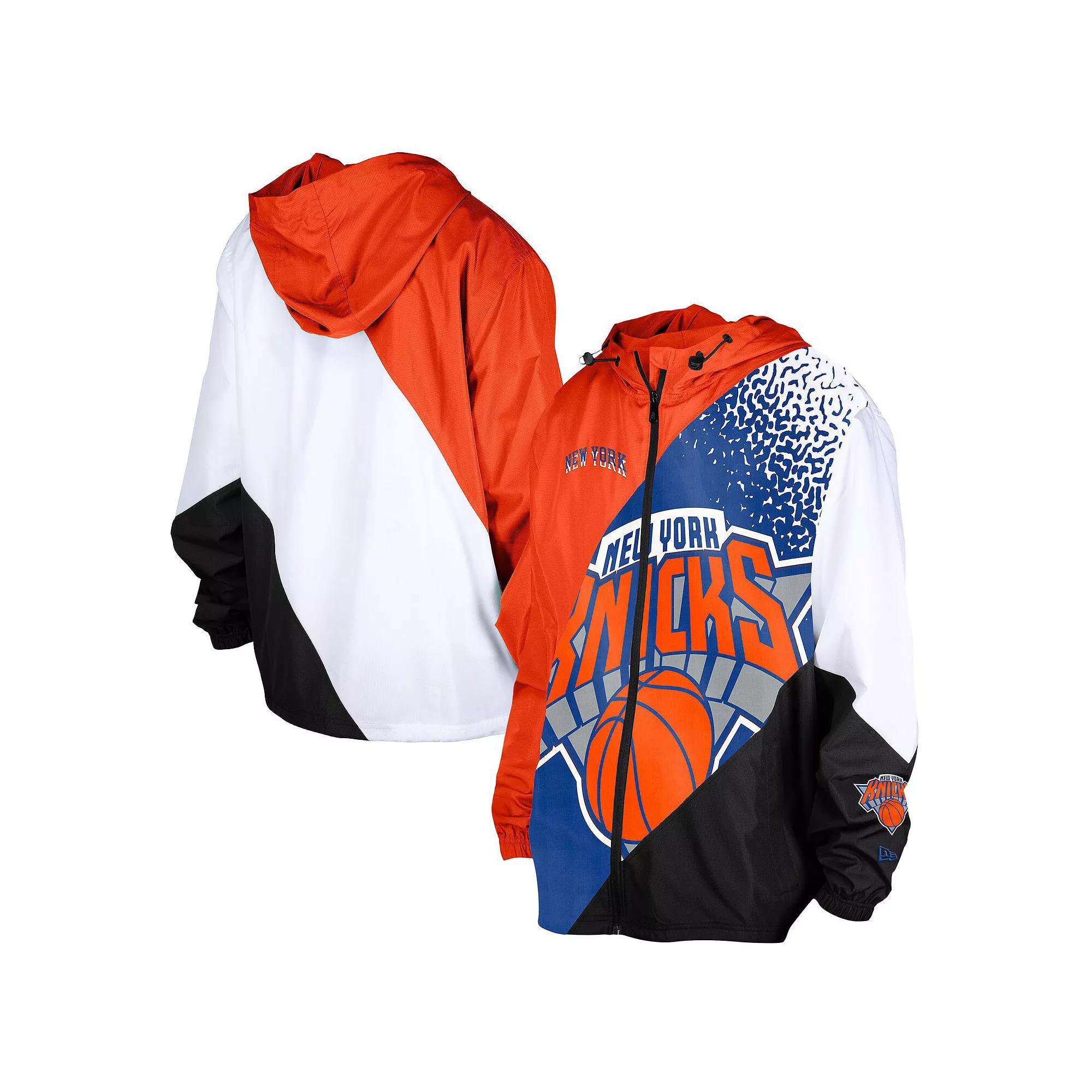 Men's New Era  Orange New York Knicks 2024/25 City Edition Full-Zip Windbreaker Jacket, Size: Medium Product Image