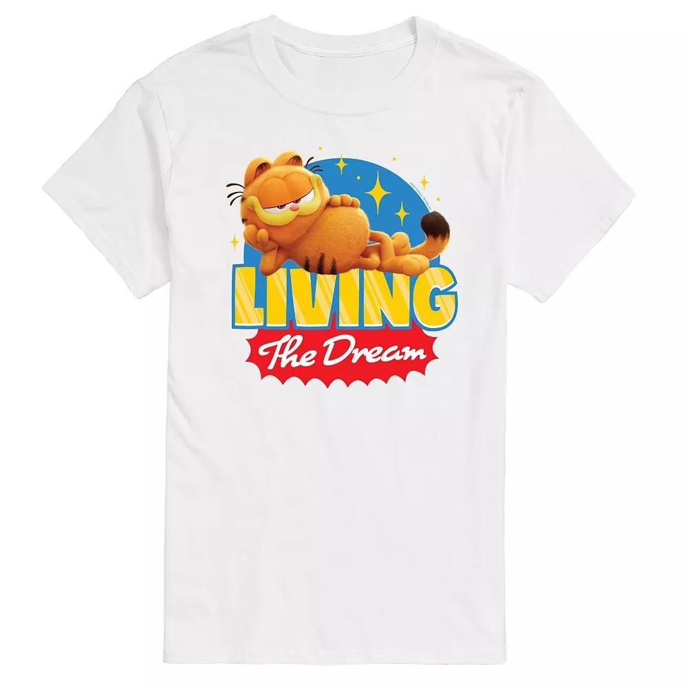 Men's Garfield The Movie Living The Dream Graphic Tee, Size: XXL, White Product Image