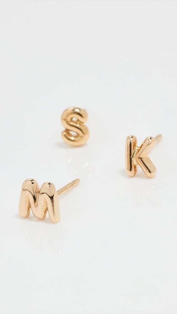 Ariel Gordon Jewelry 14k Mini Helium Initial Stud Earring | Shopbop Product Image