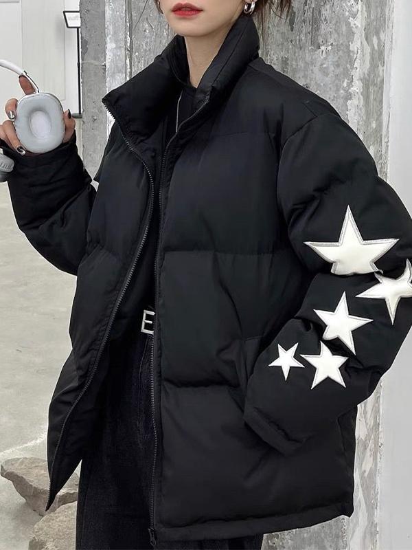 Vintage Star Patch Print Jacket Product Image