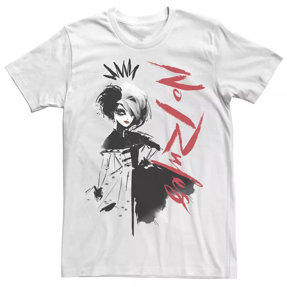 Disney's Cruella De Vil Men's No Rules Sketch Tee, Size: Large, White Product Image