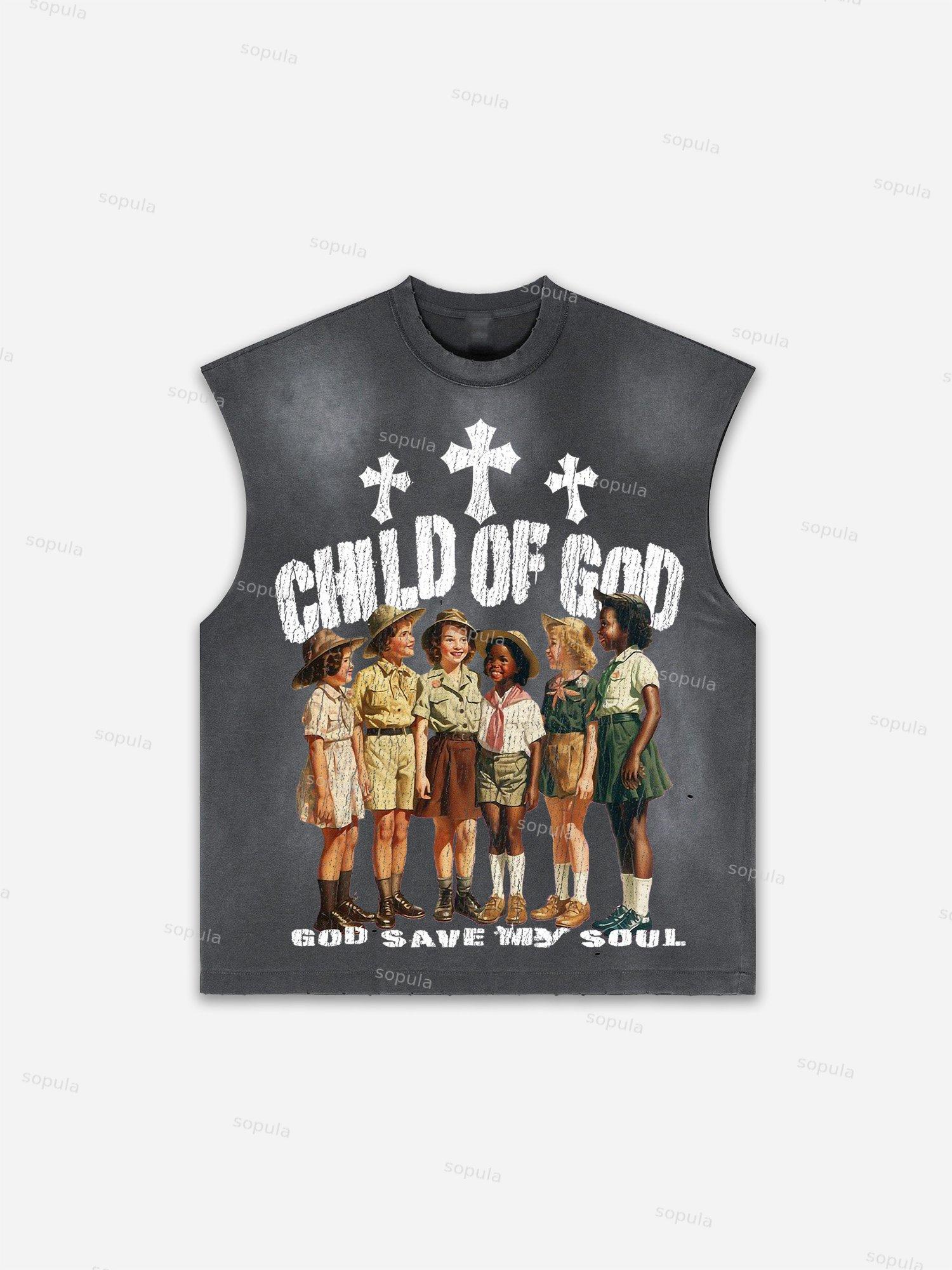 Basketball Dreams Boys Print Distressed Tank Top Product Image