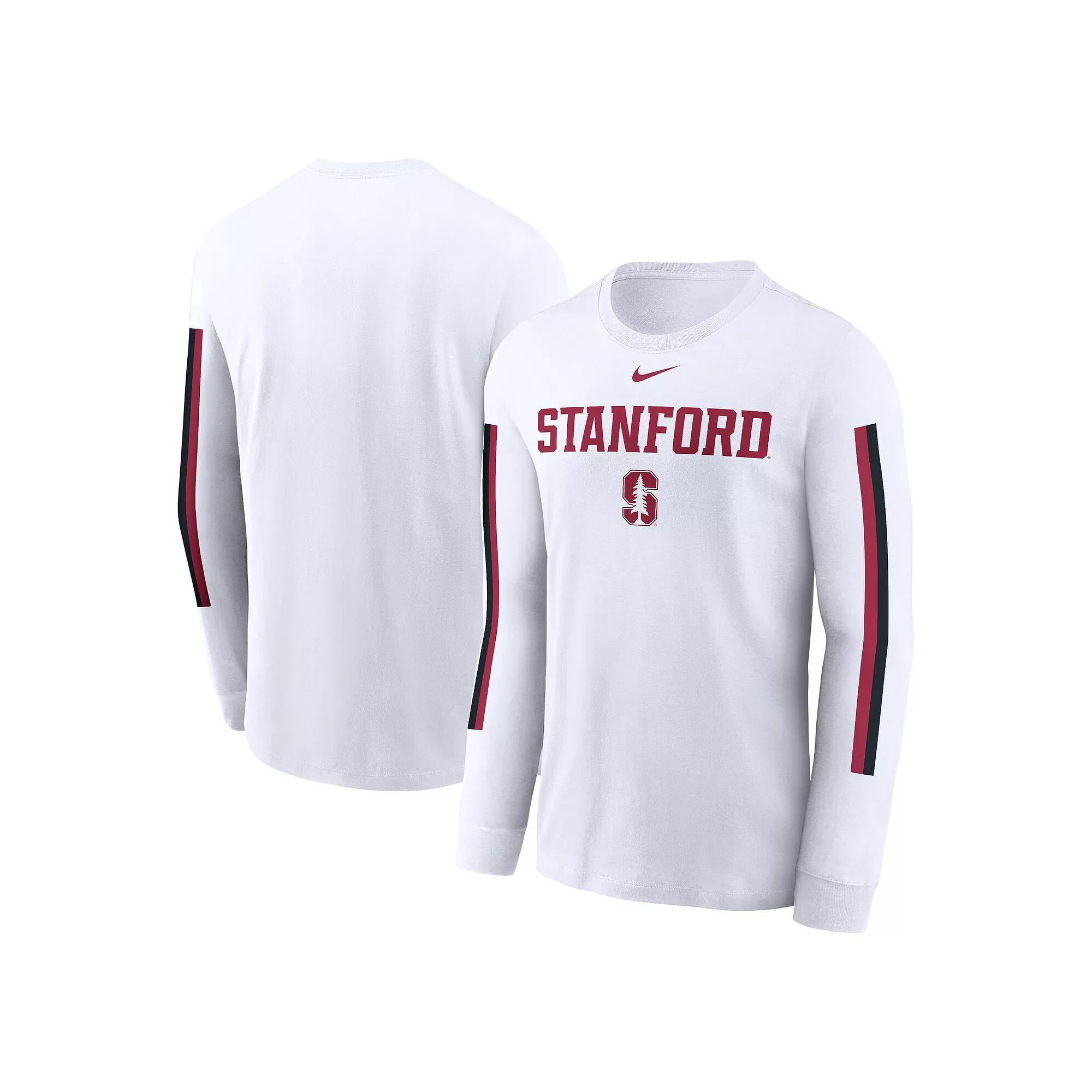 Men's Nike White Stanford Cardinal Local Spirit Slogan Long Sleeve T-Shirt,  Product Image