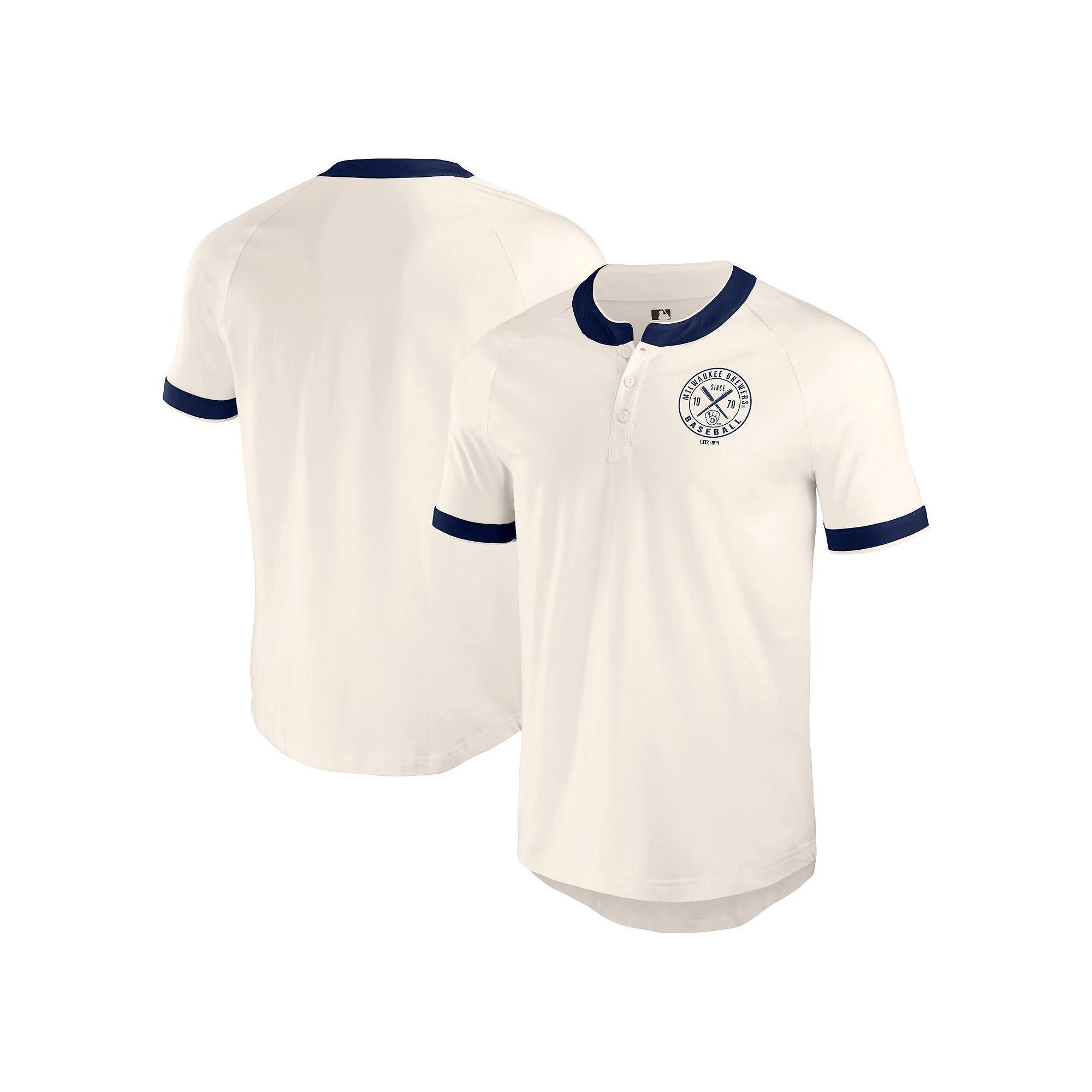 Men's Darius Rucker Collection by Fanatics White Detroit Tigers Henley Raglan T-Shirt,  Product Image