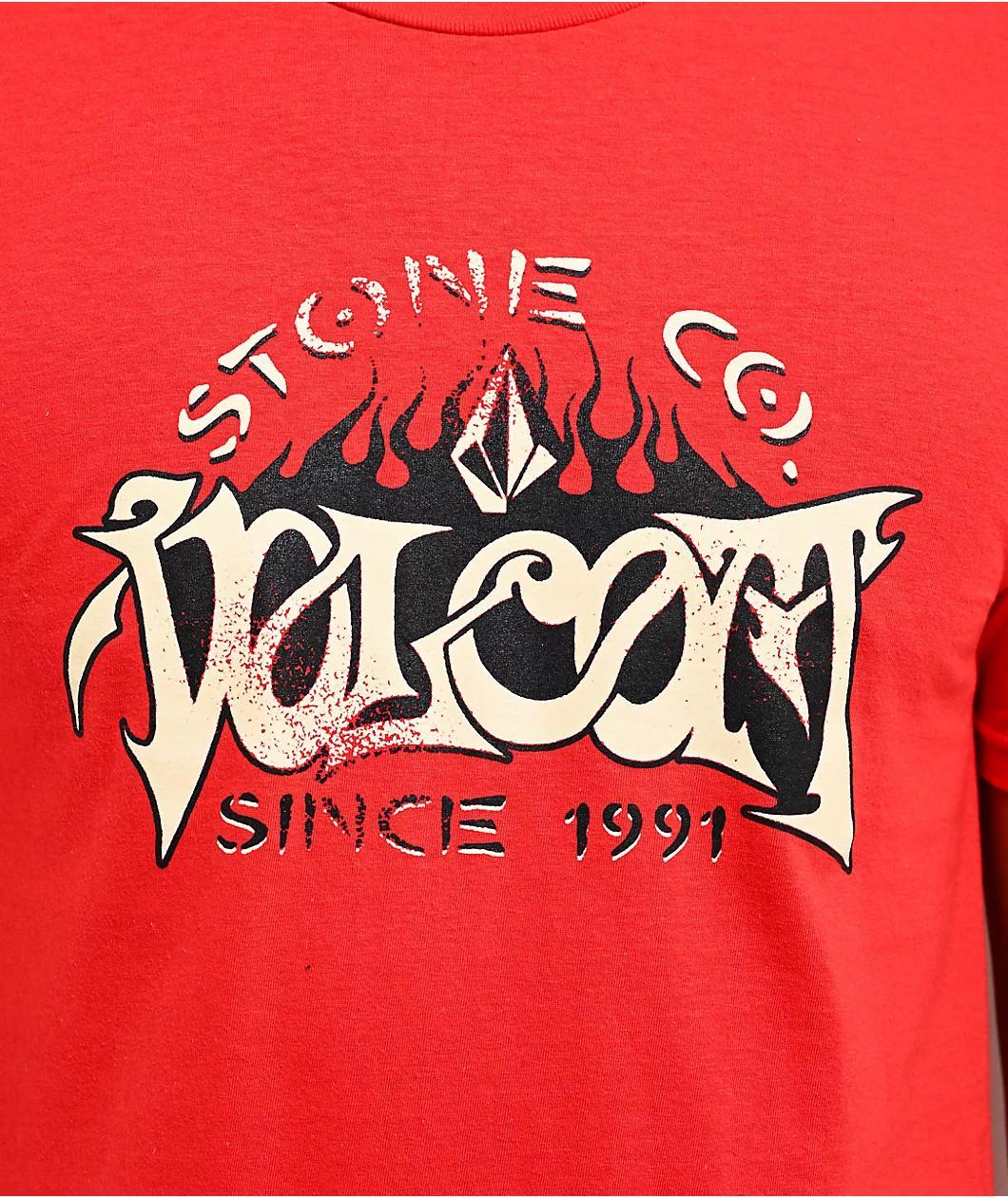 Volcom Sizzle Peak Red T-Shirt Product Image