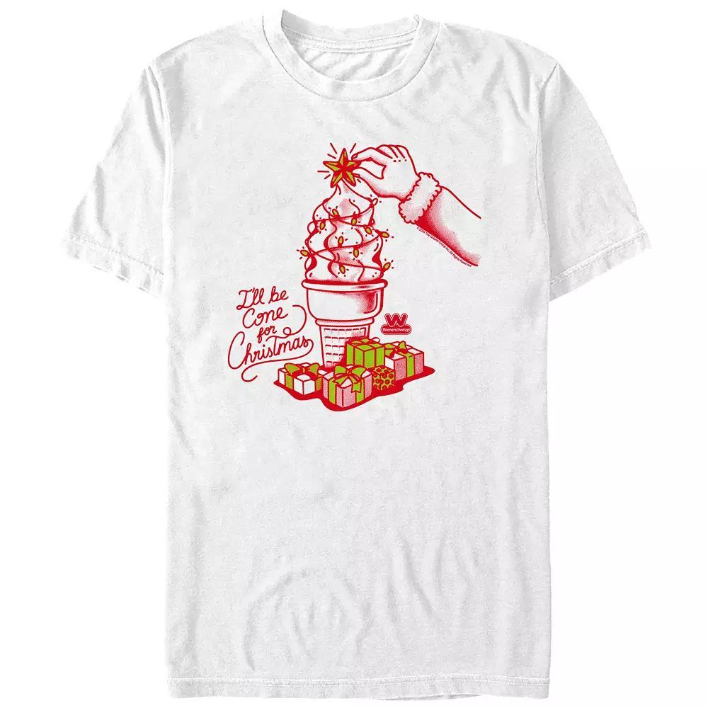 Men's Wienerschnitzel I'll Be Cone For Christmas Graphic Tee, Size: Small, White Product Image