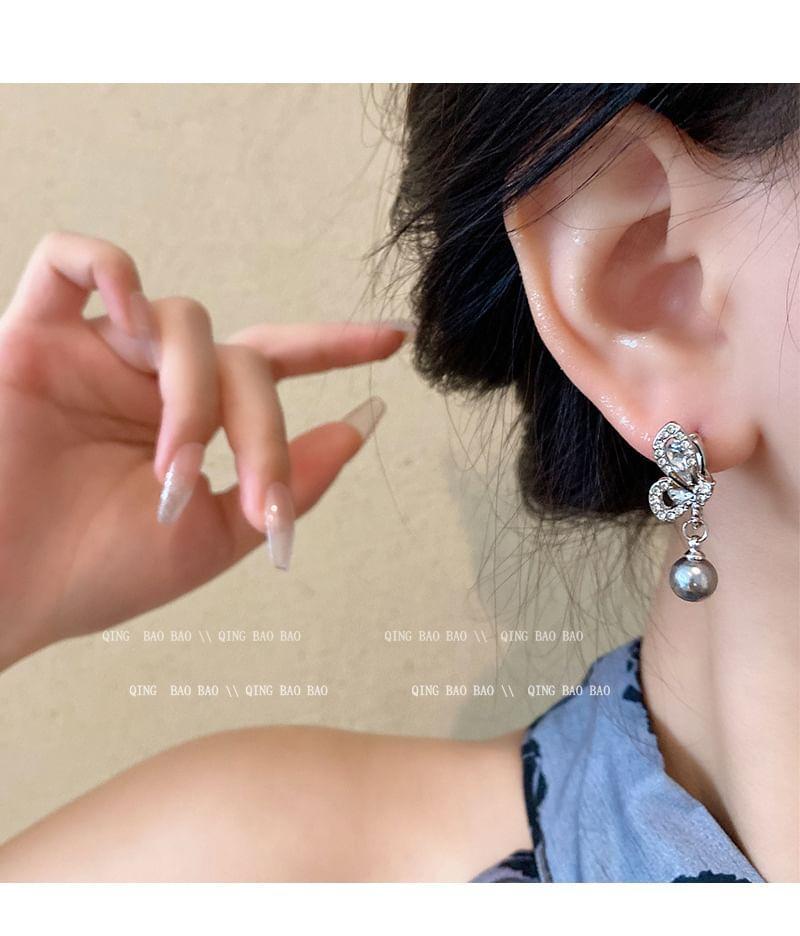 Wing CZ Ball Drop Earring Product Image